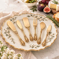 Ornate Gold-Tone Appetizer & Spreader Set