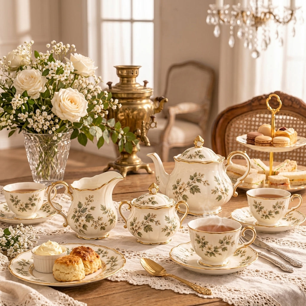 Botanical Creamer & Sugar Bowl Set
