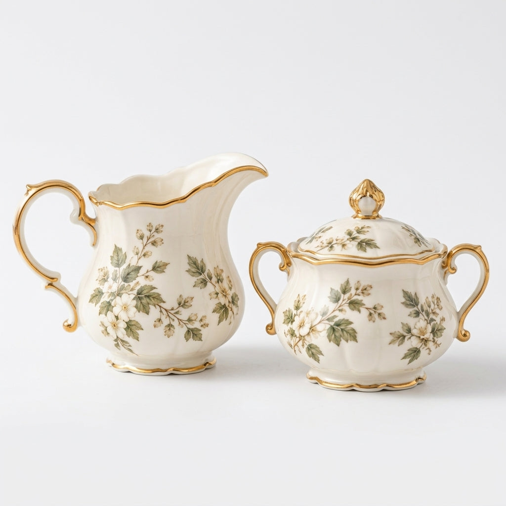Botanical Creamer & Sugar Bowl Set