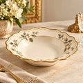 Scalloped Botanical Pasta & Soup Bowl